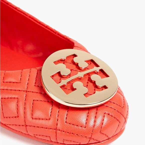 TORY BURCH
Coral Minnie embellished quilted leather ballet flats - Picture 1 of 13